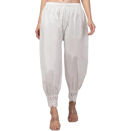 Loose Fit Afghani Salwar Pants White XL