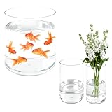 Olrla 3 teiliges Acrylvasen 20cm breite Zylinder, klar und bruchfest, für Hochzeitstischdekorationen, Florale Haus-, Büro- und Tischdekorationen