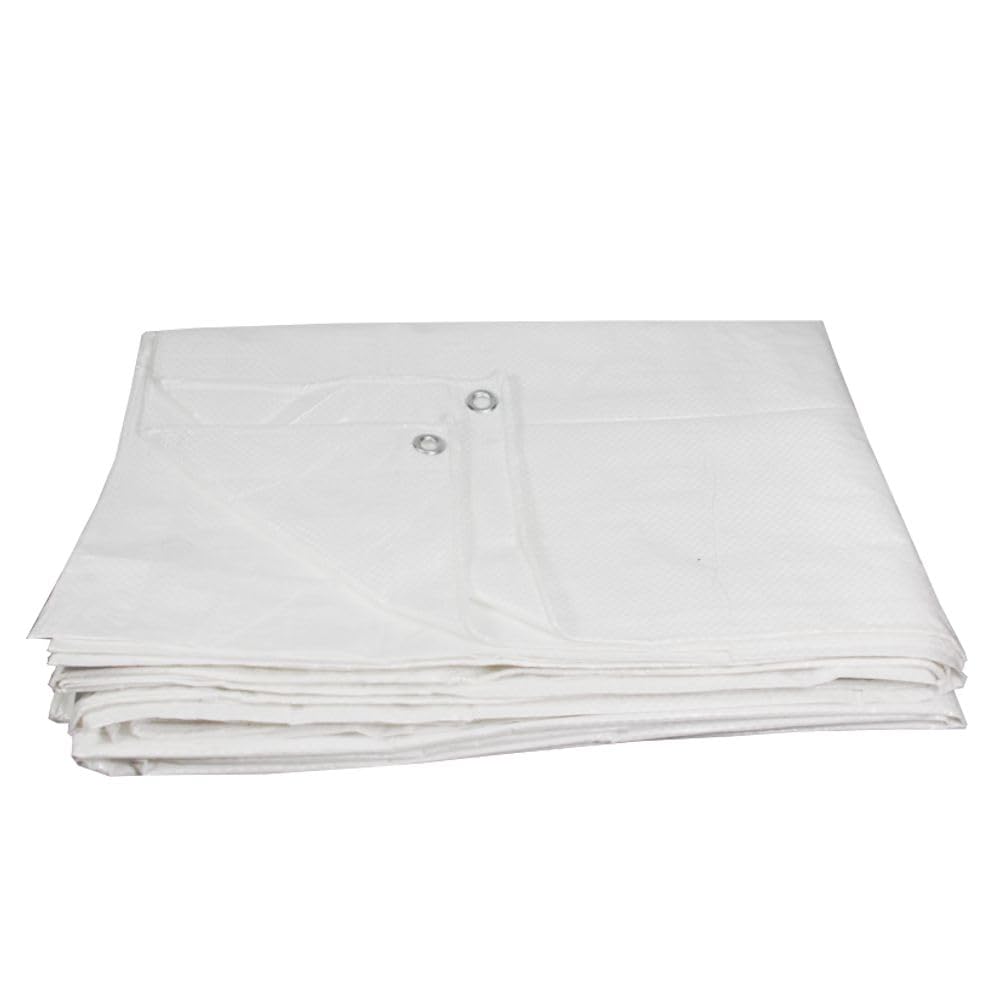 Lacers JaffaLine Gewebeplane - Robuste & wasserdichte Abdeckplane in verschiedenen Größen und Farben für optimalen Schutz im Outdoor-Bereich (Weiß, 4x8m)