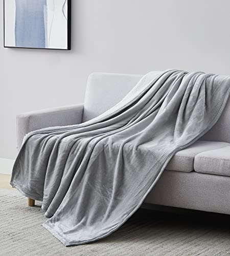 Southshore Fine Living, Inc. Extra Large Blanket For Twin & Twin Xl Beds, Reversible Microfleece Sherpa Blanket Cozy Soft Fluffy Throw Blanket (98 X 98) Twin/Twin Xl Blankets Steel Grey Color #TOP13