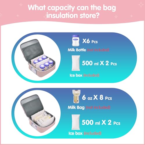 حقيبة مضخة سبيكترا من ديرهاتزوكر، حقيبة مضخة ، حقيبة حمل محمولة لسبيكترا S1/S2، حقيبة ظهر كبيرة 30 لتر مع مساحات تخزين (بينك)