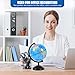 KISEER Rotating World Globe 6 Inch Spinning Earth Globe with Stand for Kids Learning Geography Classroom Education or Office Home Decorations