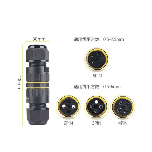 Conector circular M25 de 4 pines y terminal impermeable para cables de 9 a 12mm 4