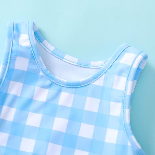 Image of Baby Swimsuit Girl Two Piece Bathing Suit Toddler Girls Summer Beach Ruffle Tankini Swimwear 1-7Y