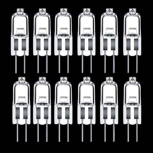 LISOCLU ¡G4 lámparas halógenas blanco cálido 3000k regulable-perfecto para campanas, cocinas, sala de estar y dormitorio! 12pcs(30W/6V)
