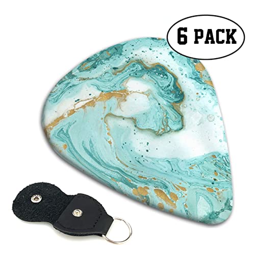 Lot de 6 médiators en marbre vert doré pour guitare acoustique, guitare électrique, basse, ukulélé – fins, moyens et… - Les Beatles, Paul McCartney, John Lennon, RIngo Starr, George Harrison Lot de 6 médiators en marbre vert doré pour guitare acoustique, guitare électrique, basse, ukulélé – fins, moyens et… – Image 3