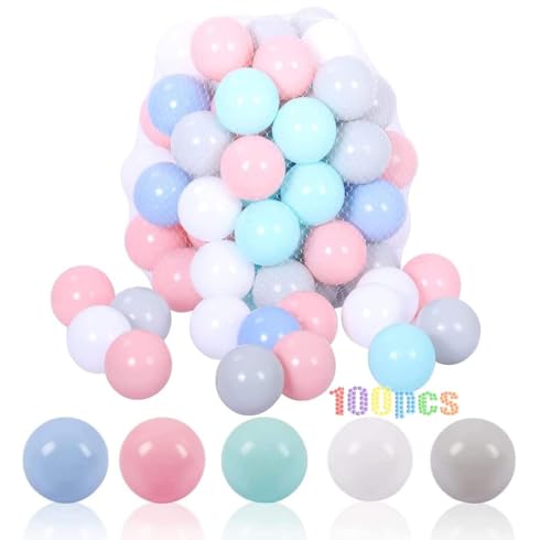 Image of LANGXUN 50 100 200 400 Soft Plastic Ball Pit Balls for Kids, Gift for Baby Toddler Birthday Christmas, Ball Pit Play Tent, Baby Kiddie Pool Water Toys, Party Decoration