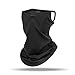 GeekerChip Scaldacollo Moto,Fasce Ciclismo Uomo Versatili Corsa Copricapo Copri Bocca Protezione Solare Traspirante,Collo Scaldacollo Moto Estivo per Ciclismo, Escursionismo, Moto, Corsa - Nero