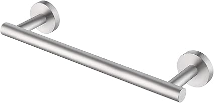 Amazon Brand - Umi Toalleros de Baño Taladro Toallero Barra Acero Inoxidable SUS304 Toallero Pared Acabado Cepillado 30CM Montaje con tornillos, ...