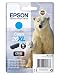 Produktbild Epson Original 26XL Tinte Eisbär (XP-600 XP-700 XP-800 XP-510 XP-710 XP-615 XP-610 XP-810 XP-720 XP-820 XP-520 XP-620 XP-625, Amazon Dash Replenishment-fähig) cyan