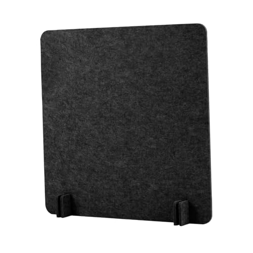MERIGLARE Mampara Acústica para Escritorio, Panel de Privacidad de Fieltro Insonorizado para Recepción de Estudiantes, Estudio Escolar, Cuadrado Negro, Individual