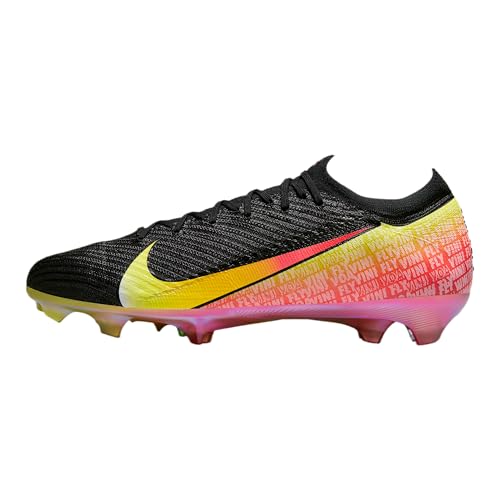 Nike Mercurial Vapor 16 Elite Vini Jr. FG Low-Top Soccer Cleats (Black/Green Spark/Soar/Dynamic Yellow)