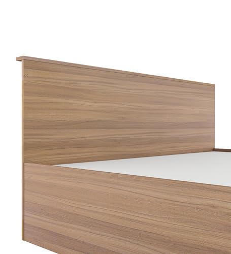 Image of Cristo Queen Bed for Bedroom with Box Storage | Engineered Wood | Exotic Teak Finish | Elegant and Durable | Knock Down | 3 Years Warranty