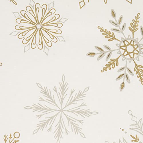 DII Winter, 100% Cotton Yarn, Sparkle Snowflakes, 14x72 Table Runner, 14x72" Table Runner - Image 3