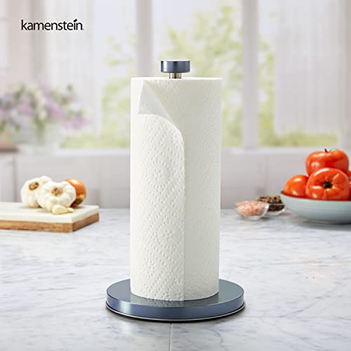 Image of Kamenstein Perfect Tear, Countertop Paper Towel Holder, One Handed Pull, No Unraveling, Weighted Base to Prevent Tipping, Easy to Refill with Most Paper Towel Brands, Gunmetal, 12.75 Inches