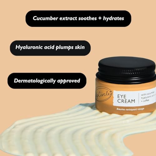 UpCircle Eye Cream With Coffee And Hyaluronic Acid 15ml - For Dark Circles, Puffiness + Wrinkles - Glycerin, Maple Bark + Cucumber Extract - Natural, Vegan + Cruelty-Free - Image 4