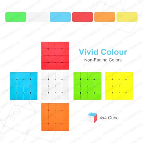 Image of Moyu Meilong 4x4 Speed Cube Smooth Turning Stickerless Puzzle Toy for Beginners and Professionals High Performance 4x4 Cube for Kids and Adults