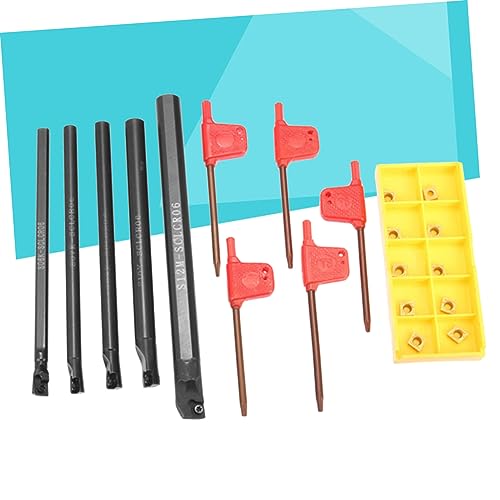 Outanaya set 1 barras de mandrinado con inserciones carburo y llaves para torno miniatura 6