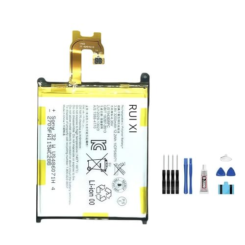 RUI XI Batería compatible con Sony Xperia Z2 L50T D6502 D6503 L50 L50W L50U 3200mAh 3.8V LIS1543ERPC batería de teléfono