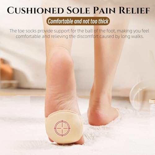 6 Pairs Women's Toe Topper Liner Socks Cotton Bottom No Show Toeless Half Socks3