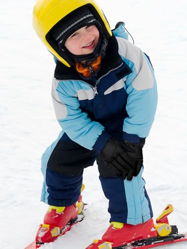Image of SATINIOR 2 Pairs Kids Waterproof Winter Snow Gloves Ski Gloves for Boy Girl Outdoor Warm Thickening Snowboard