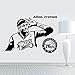 Decalcomania della Parete di Basket NBA Superstar Allen Iverson, Decalcomania della Parete Staccabile in Vinile, Decorazione della Parete dello Stadio, 59 * 42 Cm
