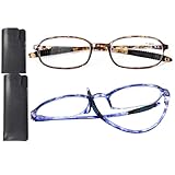 AQWANO 2 Pack Blue Light Blocking Computer Reading Glasses UV Protection Flexible TR90 Frame Lightweight Readers Glasses for Women Men +1.5