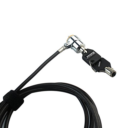 Ruban Notebook Lock And Security Cable (Pc/Laptop) Two Keys 6.2 Foot (Black) #TOP2