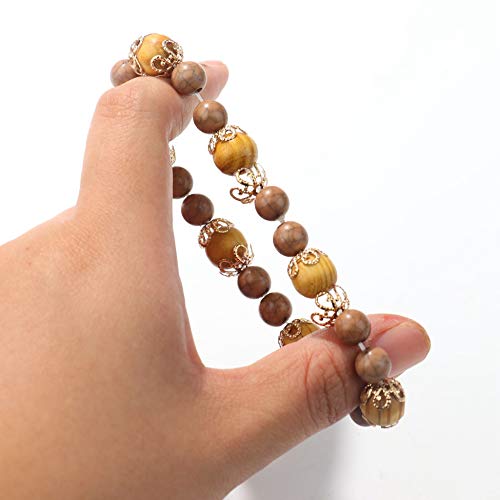 Yadoca 6 Sets Bohemian Wood Beaded Bracelets Set For Women Multilayer Stretch Tassel Bracelets Set Elephant Charm Love Statement Bangles #TOP2