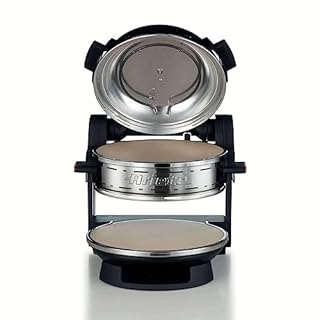 Ariete Forno Pizza Doppio 927, Forno per Pizza con 5 Livelli di Cottura, 2 Piastre Refrattarie Antiaderenti, 2 Pale in Legno Incluse, Max 400°C, 2 Termostati, Diametro 32 cm, 2300W, Nero