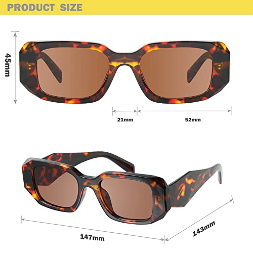Image of mosanana Trendy Rectangle Sunglasses for Women Men-Goulding