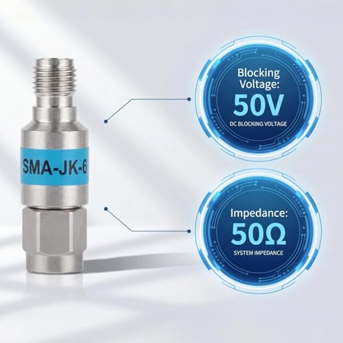 BECEN 2W SMA DC Block, 6GHz Radio Frequency Blocker miniatura 4