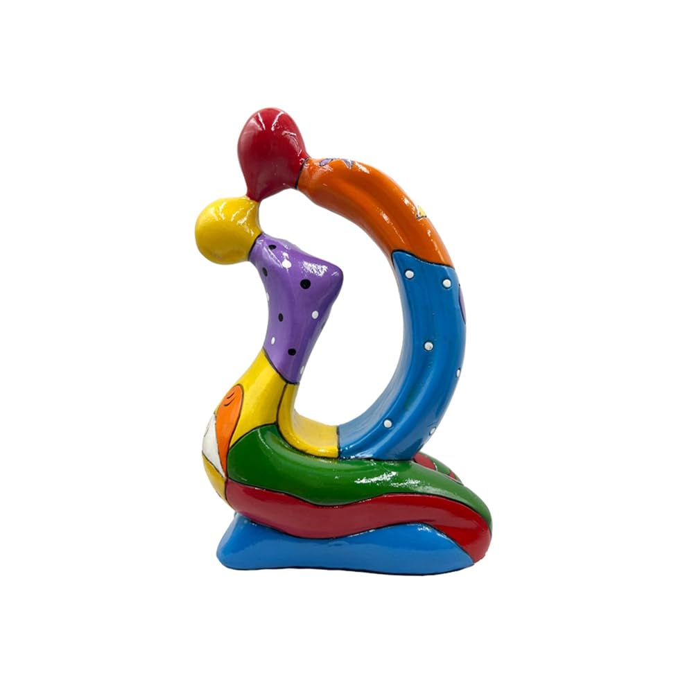 CTRLZS Kissing Lovers Statue Abstract Modern Resin Crafts Couple Sculpture Desktop Ornaments Home Decoration for Bedroom