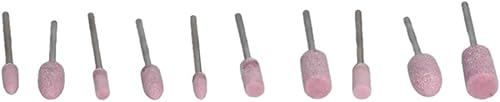 Miniatura 3 de Auniwaig 100 piezas de accesorios de molienda eléctrica de cabeza subulada de piedra abrasiva, brocas de molienda de piedra montadas en abrasivos de