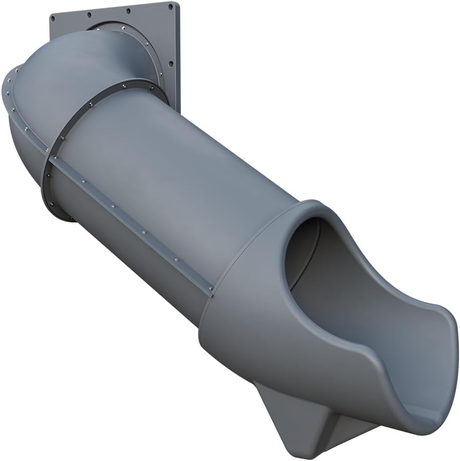 3-Foot Sidewinder Slide for Playsets – Compact, Curvy & Safe Fun | TUSK Strong℠ (Gray)