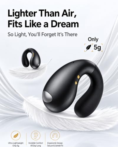 Ultra Open Ear Earbuds, Clip On Wireless Headphones with Open Ear Comfort - image 4