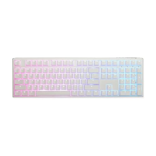 Ducky One 3 Pure White Hotswap RGB Mechanical Keyboard (Cherry MX Silver) - Cherry MX Silver