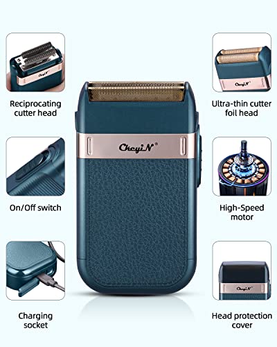Ckeyin Man’s Electric Shaver, Rechargeable Cordless Foil Shaver Razor With Replaceable Foil Head, Multifuctional Wet & Dry Foil Shaver With Dust Cap #TOP6