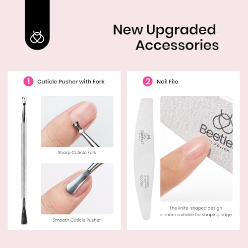 Image of Beetles Nail Prep Kit Nail Dehydrator and Primer Nail Care Tool Kit 20ml Large Capacity Acid-Free & Hema-Free Dehydrate Bond Primer with Manicure Tools for Acrylic Nail Gifts for Women