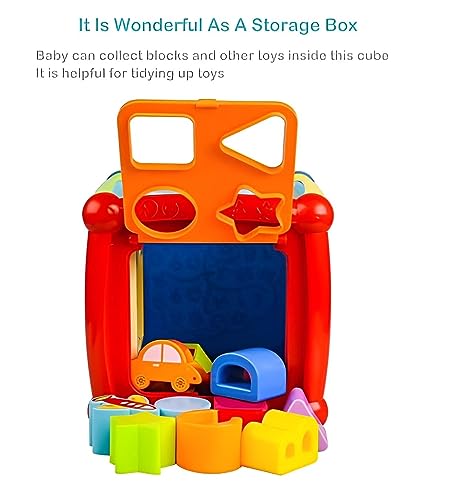Image of Busy Cube for Kids Montessori Toy Sensory Busy Board Travel Toy for Toddlers (Fancy Cube)