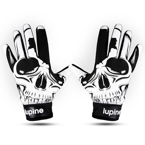 lupine Skull Football Gloves – Ultra Stick Palm for