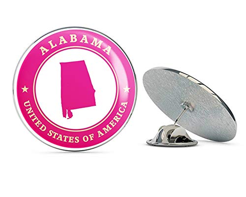 Alabama USA Round Metal 0.75