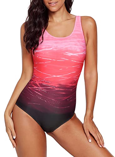 Aleumdr Women's One Piece Swimsuits For Women Athletic Training Swimsuits Swimwear Bathing Suits For Women Red X-Large #TOP24