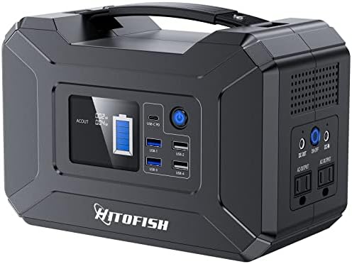 Portable Power Station, 296Wh Outdoor Backup Lithium Battery Solar Powered Generator (Solar Panel Not Included), 110V/300W Pure Sine Wave AC Outlet Power Bank for Camping Home Use Hunting Emergency