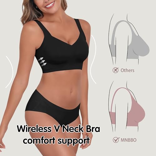Image of Womens 2025 Seamless Wireless Supportive Bra Push Up Comfort Soft No Underwire Full Coverage T-Shirt Bras (M-4XL)