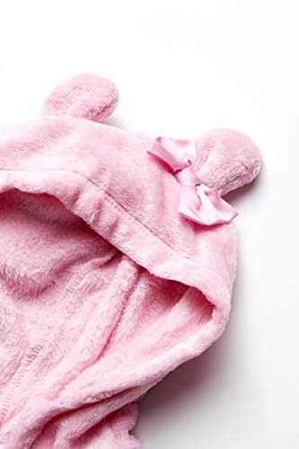 Peppa Pig Girls' Toddler Velvet Fleece Hooded Robe, Aqua, 3T #TOP2