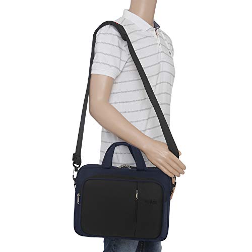 Image of TLC MU 4-14 L Office Laptop Sling Messenger Portfolio Bag with Adjustable Strap -TLCMU4O (Blue)