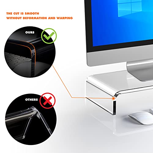 Electronikz BEYGORM Acrylic Monitor Stand Riser, Acrylic Monitor