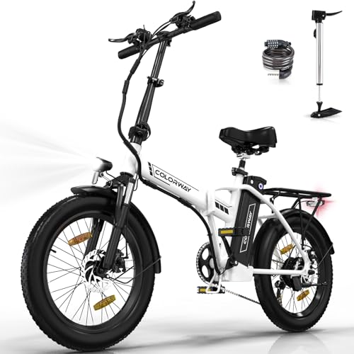 COLORWAY E Bike BK11M,20 × 3,0 Elektrofahrrad, E-Bike, faltbares Pedelec, 12Ah Akku, 35–90 km, 250W Motor, Pendlerfahrrad für Unisex-Erwachsene.
