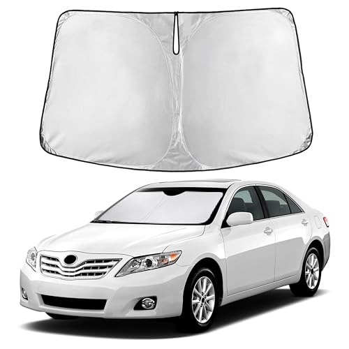 Image of Autovir Windshield Sun Shade Fit for 2007-2009 2010 2011 Toyota Camry Sunshade, Front Car Window Shades Sun Visor, Blocks UV Rays & Heat, Car Accessories